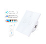 Tuya 2CH Wifi Smart Home Touch Wall Switch for Home Lamps - white - PST-WF-E2